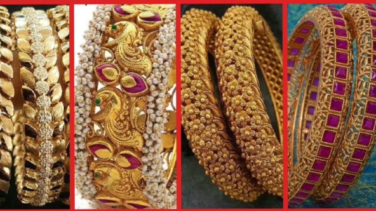 Latest Top 50 Designer Gold Bangles Designs | Bridal Wear Gold jewellery