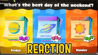 RESULTS REACTION: Friday VS Saturday VS Sunday (Splatfest #13)