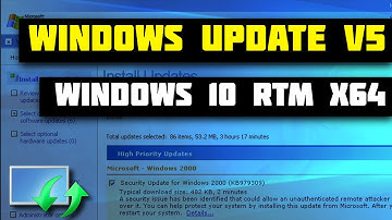 Windows Update v5 on Windows 10 RTM x64