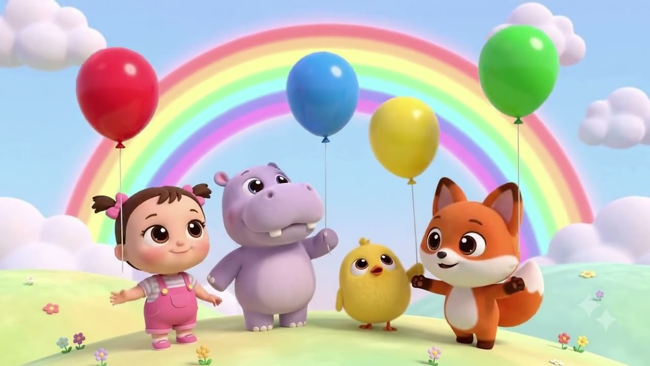 Balloon Party and Learn Colors, a FunBerry World toddler cartoon