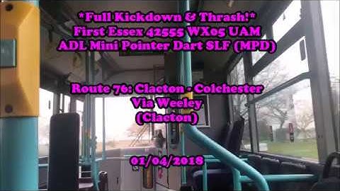 First Essex ADL Mini Pointer Dart SLF 42555 WX05 UAM Route 76 Kickdown and Thrash!