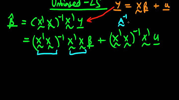Least Squares as an unbiased estimator - matrix formulation