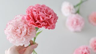 樹脂粘土で作るカーネーションの花 DIY Clay Carnation Flower 母の日　クレイフラワーの作り方