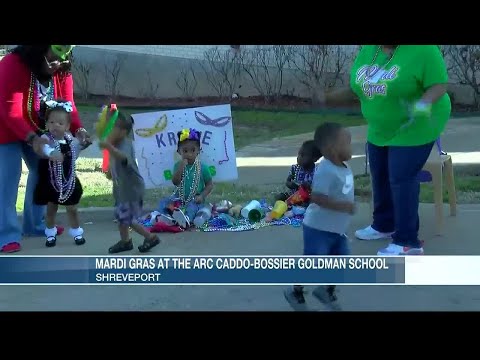 Children celebrate Mardi Gras at The Arc Caddo-Bossier Goldman School