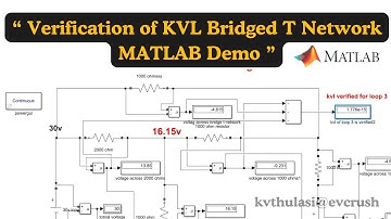 “Verification of KVL in a Bridged-T Network | MATLAB Simulation Explained”