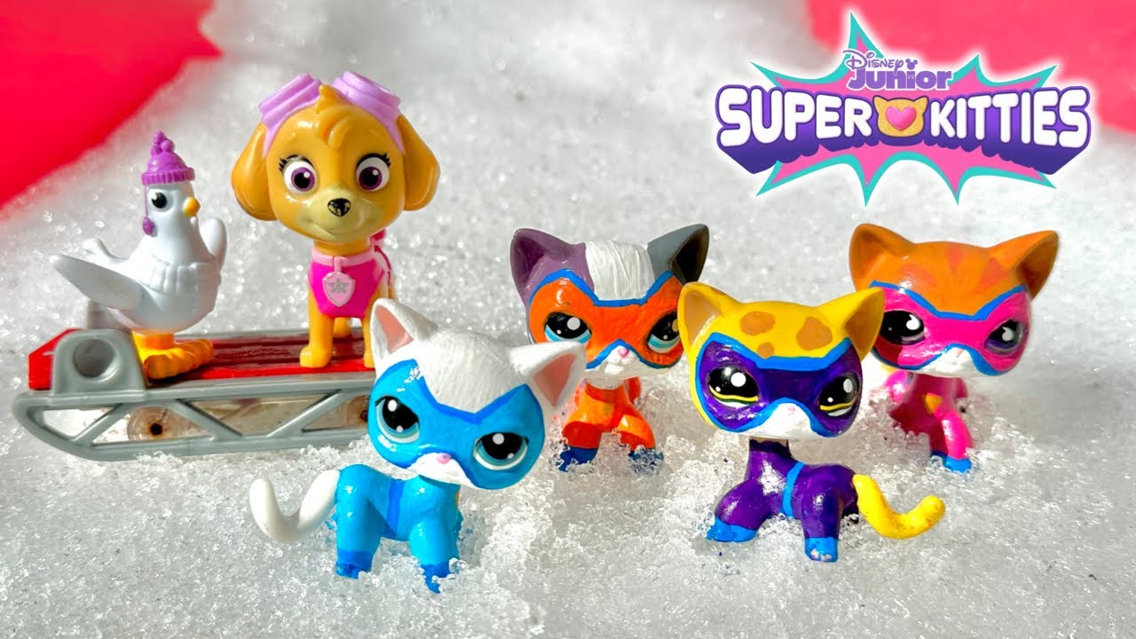 SuperKitties TOYS! Disney Jr - Superkitties help the Paw Patrol Pups! 