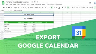 How to export Google Calendar to Excel (In 3 Clicks!)