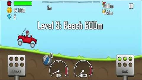 Hill Climb Racing - Gameplay Walkthrough Part 1 - Jeep (iOS, Android)