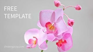 [FREE template] How to make paper orchid flower from printer paper