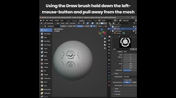 How to sculpt with textures in Blender [3.4] | #shorts