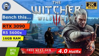 The Witcher 3 Next Gen | RTX on | RTX 3090 | R 5 5600X | DLSS 2 | All Standard Settings | 1440p