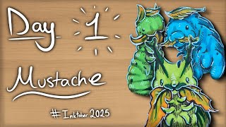 Day 1: Mustache! | My Smol Inktober 2025