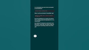How do I run multiple commands on one line in PowerShell? #shorts