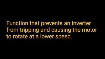 Stall prevention function in VFD drive