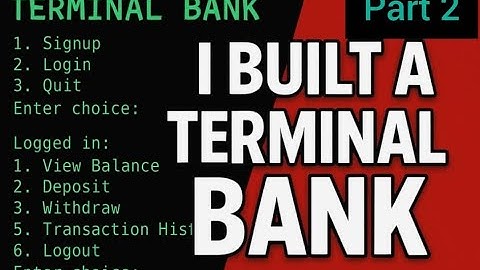 I Built a Terminal-Based Bank in Python 💻 | Beginner Python Project (Part 2)