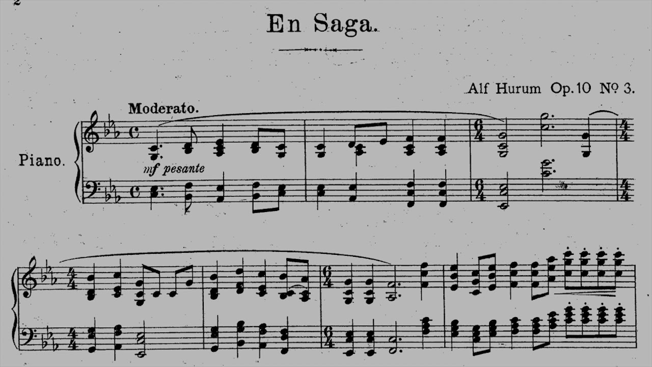[Alf Hurum] Pasteller Op.10 (Score-Video)