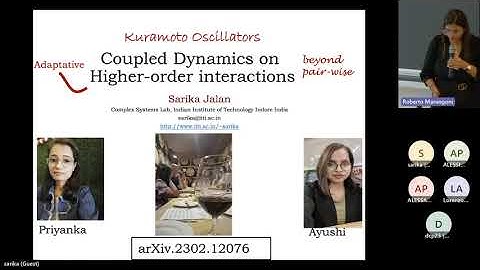DCP23_02: Sarika Jalan, "Multiple first-order transitions in phase oscillators on hypergraphs"
