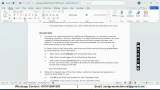 New Perspectives Access 365 | Module 5: SAM Project A Lighthouse Cybersecurity