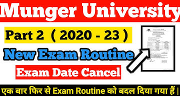 Munger University Part 2 Exam Routine (2020-23) जानें l#Exam