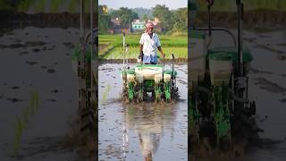 &quot;Indian Farmer Using Robotic Rice Planter | Modern Farming Drone View 🌾🇮🇳&quot;#farming #shorts
