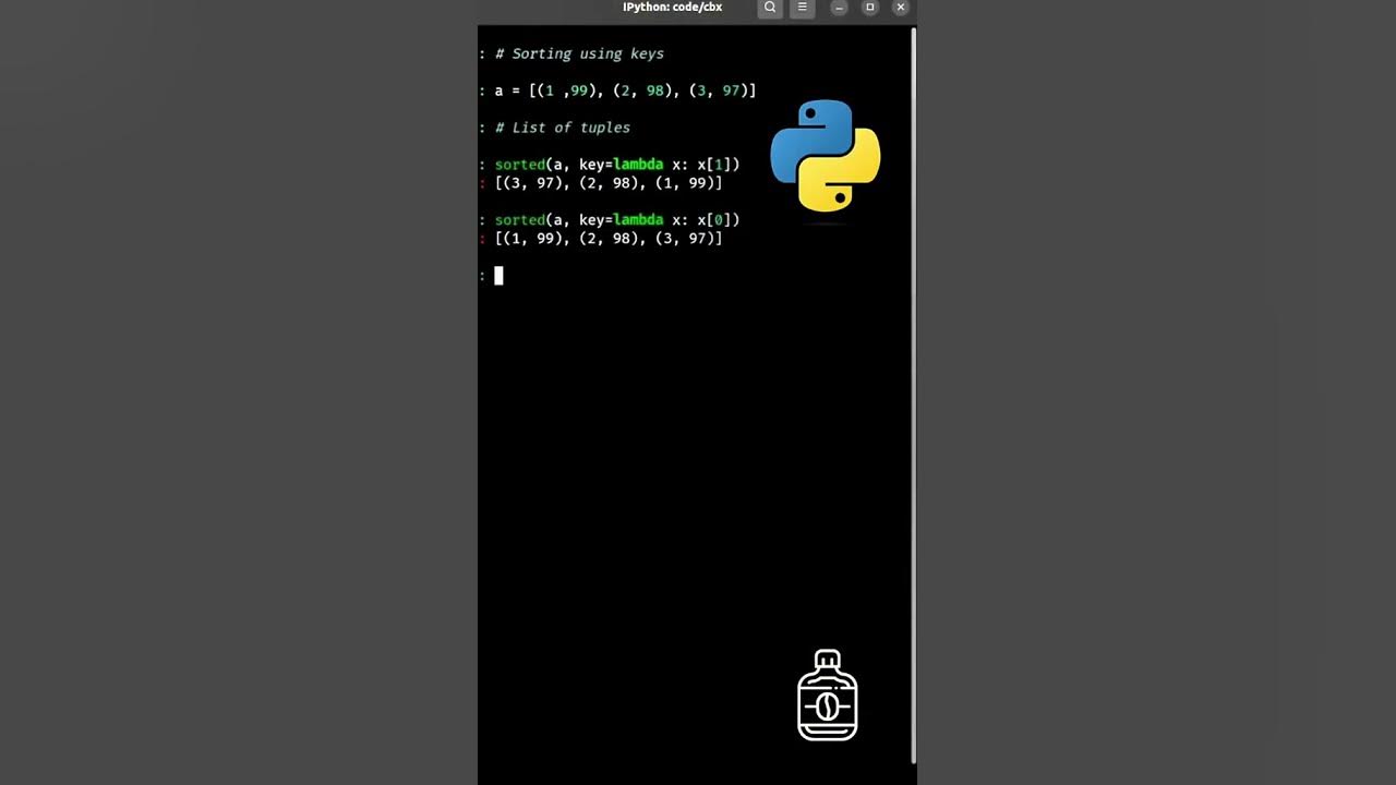 Using key to sort complex elements | Python - YouTube