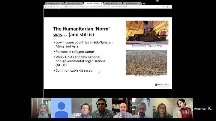 Women's, Children's and Adolescents' Health in Humanitarian Settings