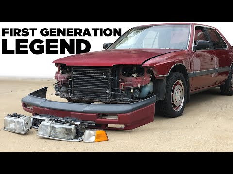 How To Remove Acura Legend Front Bumper + Headlights - 1st Gen