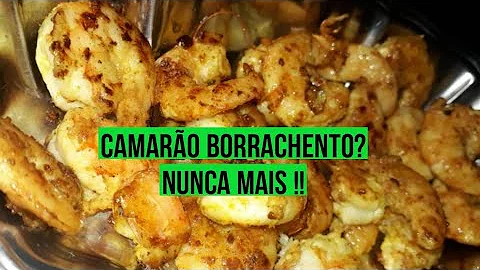 Porque o camarão fica borrachudo?