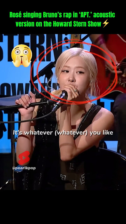 Rosé slayed Bruno’s rap part in ‘APT.’ live acoustic #blackpink #rosé #apt