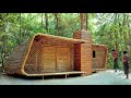 Building Two Story Bamboo Villa With Underground Living Room and Bed Room