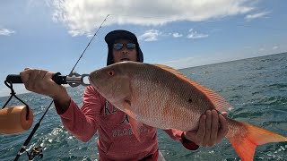 Mutiple Personal best snapper on this offshore trip on the pipeline.