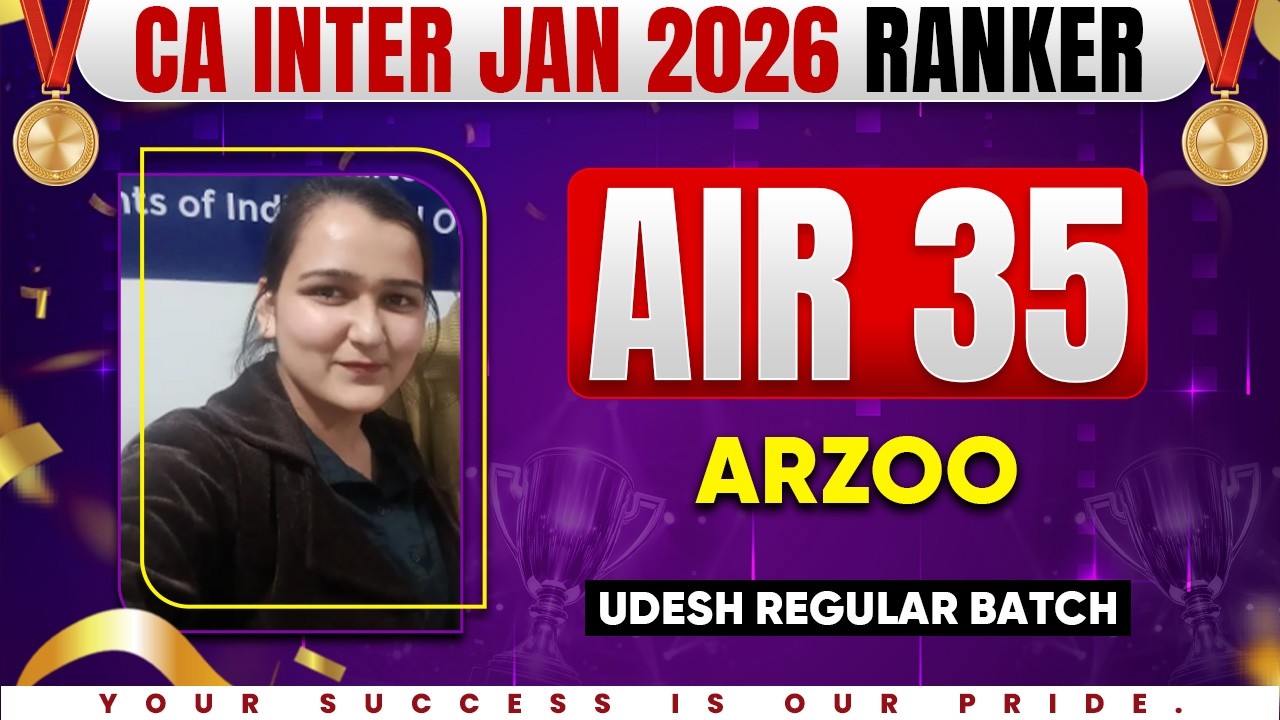 CA Inter Result Jan 26 | CA Inter AIR 35 - Arzoo🔥 | CA Inter 2026 | CA Inter Success Story