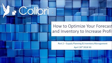 Webinar - Supply planning & inventory management