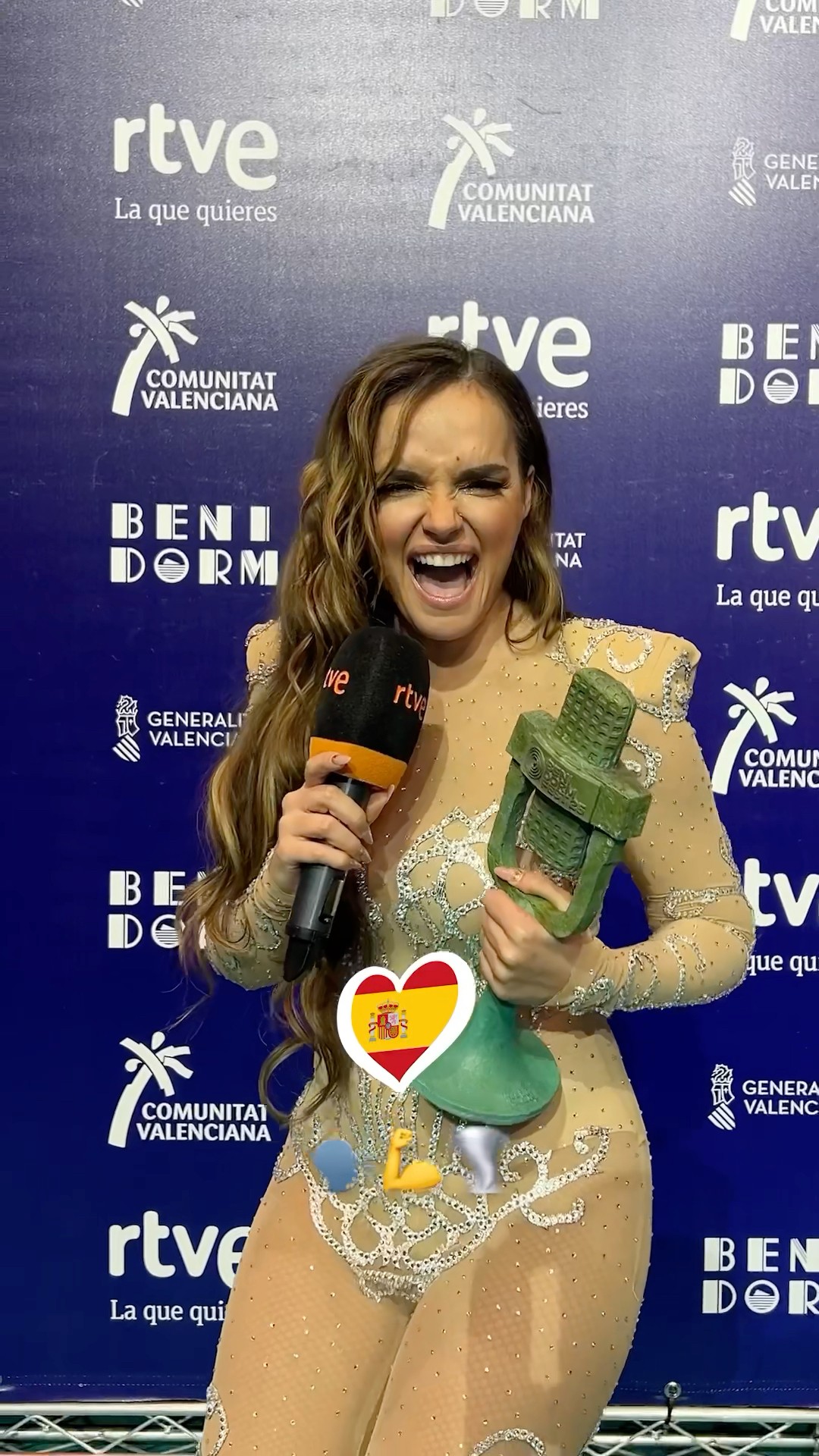 Spain's #Eurovision2025 artist Melody says HOLA! ?? Let's say hola back, everyone ?