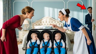 Viudo Millonario Prueba “El Amor De Su Prometida” Por Sus Trillizos — La Niñera Los Salva De Lo Peor