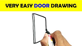 HOW TO DRAW AN OPEN DOOR EASY | DOOR DRAWING VIDEO