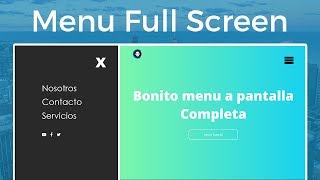 🔵 Como hacer un Menu Full Screen y responsive | Con Html, Css y Js