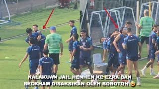 Ezra dan Etam jadi korban!! Kelakuan jail Henhen Herdiana disaksikan BOBOTOH di sesi latihan PERSIB