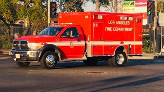 LAFD Rescue 65 (reserve) Responding