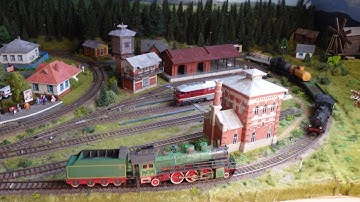 Two Soviet steam locomotives - running session - almost crashing 2 trains 😱 - stop motion паровоз