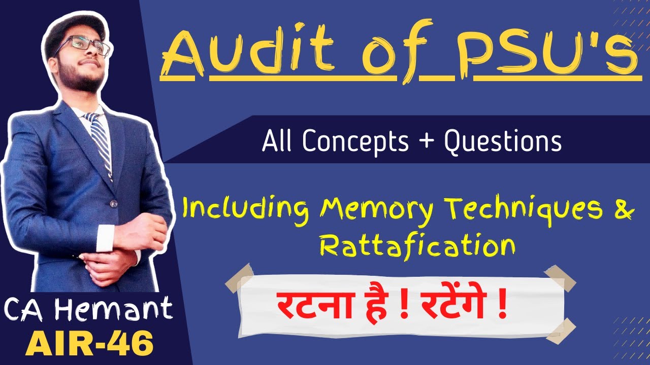Audit of PSU | CA Final Revision | Free Fastrack - YouTube