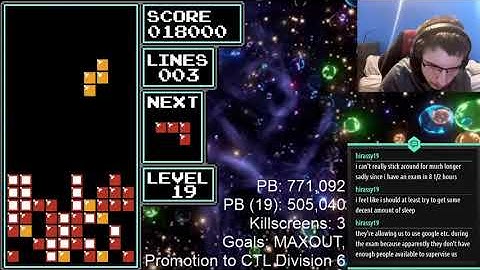 NES Tetris - 19-4 B TYPE CLEARED!