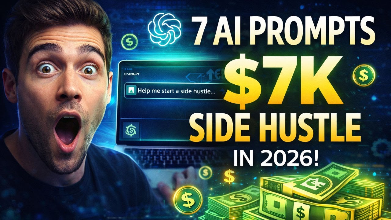 7 ChatGPT Prompts to Start a Profitable Side Hustle in 2026💸 | Build a ...