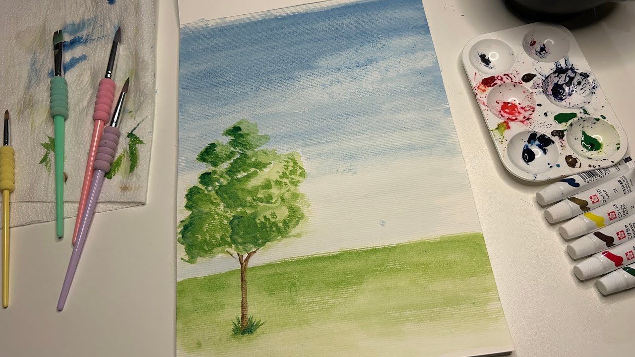 ASMR lo-fi Pintando uma Aquarela | pra dormir e relaxar