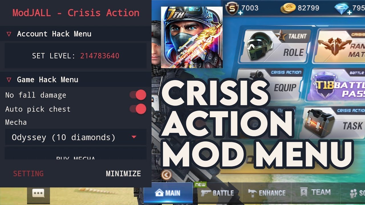 CRISIS ACTION MOD MENU V4.7.5 LATEST VERSION YouTube