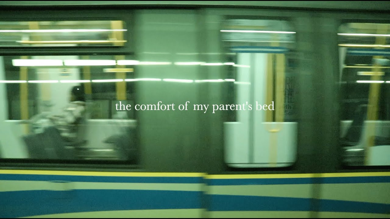 the comfort of my parent's bed