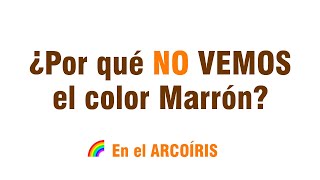 TEORÍA DEL COLOR:  Por qué NO VEMOS el color MARRÓN en el arcoíris?🌈 [Mezclas de Colores]