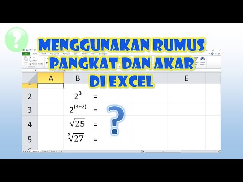 Video: Cara Menghitung Akar Kuadrat Di Excel