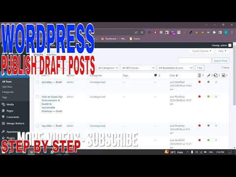 ✅  How To Publish Draft Posts In WordPress 🔴