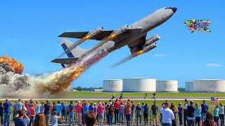 Emergency..!! USAF Female Pilot and Crew KC-135 Performs Emergency Takeoff !!